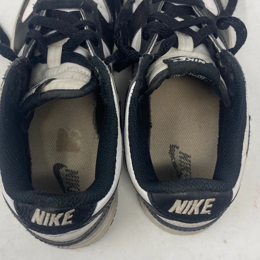Nike Dunk Low Panda Black White Sneakers CW1588-100 Kids Size 1Y